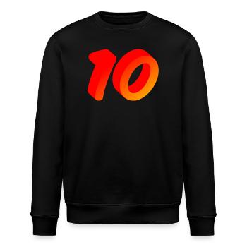 geburtstags shirts, 10 leuchtende farben - Stanley/Stella Unisex Bio-Sweatshirt ROLLER - Schwarz - Vorne - Nik (191cm)