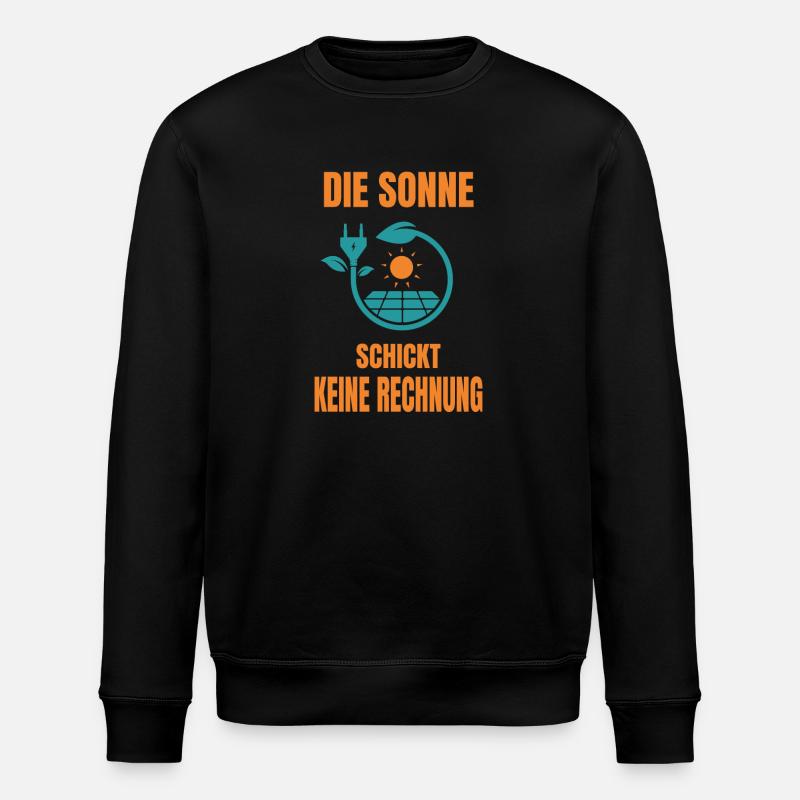 Sonne Keine Rechnung Solaranlage Solarstrom - Stanley/Stella Unisex Bio-Sweatshirt ROLLER - Schwarz