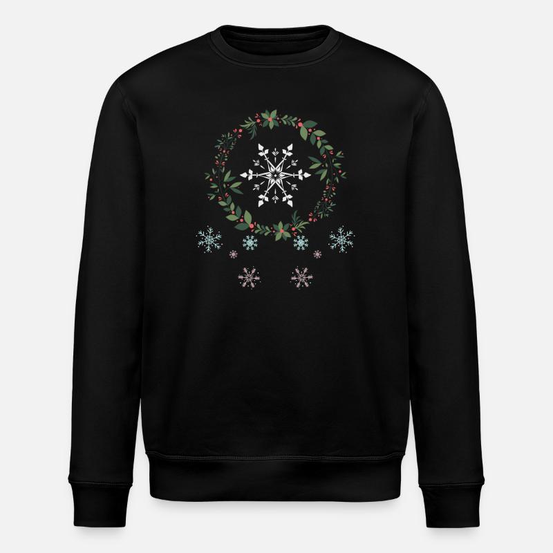 Flocons de neige - Sweat bio ROLLER Stanley/Stella Unisexe - noir