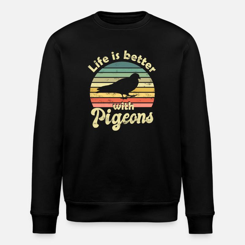 Pigeon Pigeons - Sweat bio ROLLER Stanley/Stella Unisexe - noir