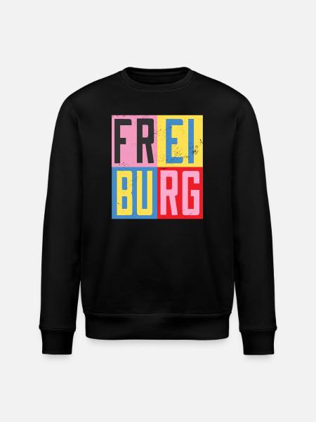 Freiburg Städte Design - Stanley/Stella Unisex Bio-Sweatshirt ROLLER - Schwarz