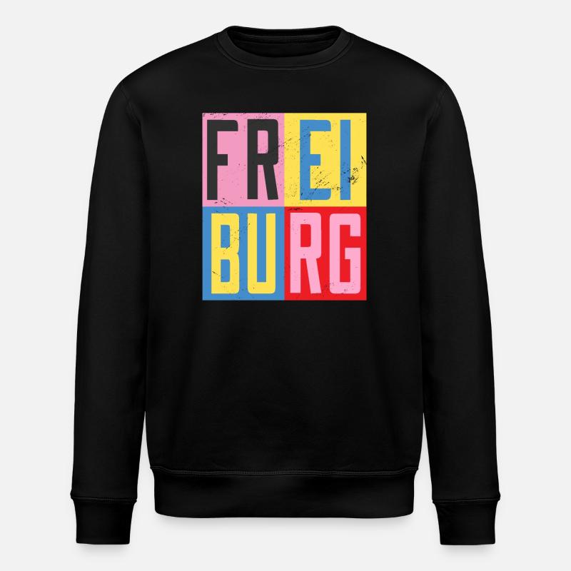 Freiburg Städte Design - Stanley/Stella Unisex Bio-Sweatshirt ROLLER - Schwarz