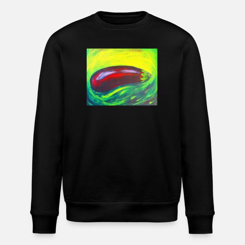 Abstrakte Auberginen Kunst - Stanley/Stella Unisex Bio-Sweatshirt ROLLER - Schwarz