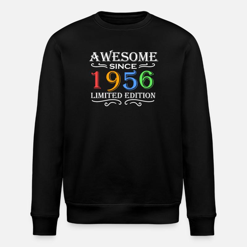 1956 - Born 1956 - Stanley/Stella ROLLER Unisex Organic Sweatshirt - black