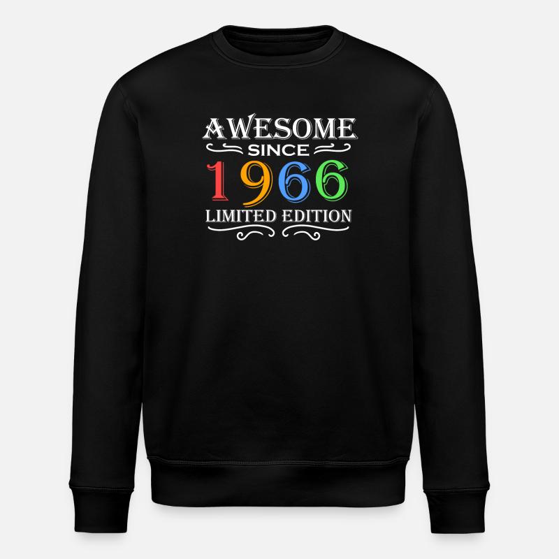 1966 - Born 1966 - Stanley/Stella ROLLER Unisex Organic Sweatshirt - black