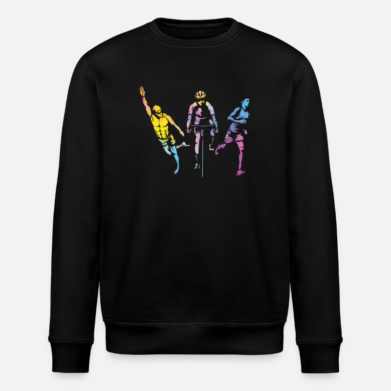 Wasserfarben Frauen Triathlon - Stanley/Stella Unisex Bio-Sweatshirt ROLLER - Schwarz