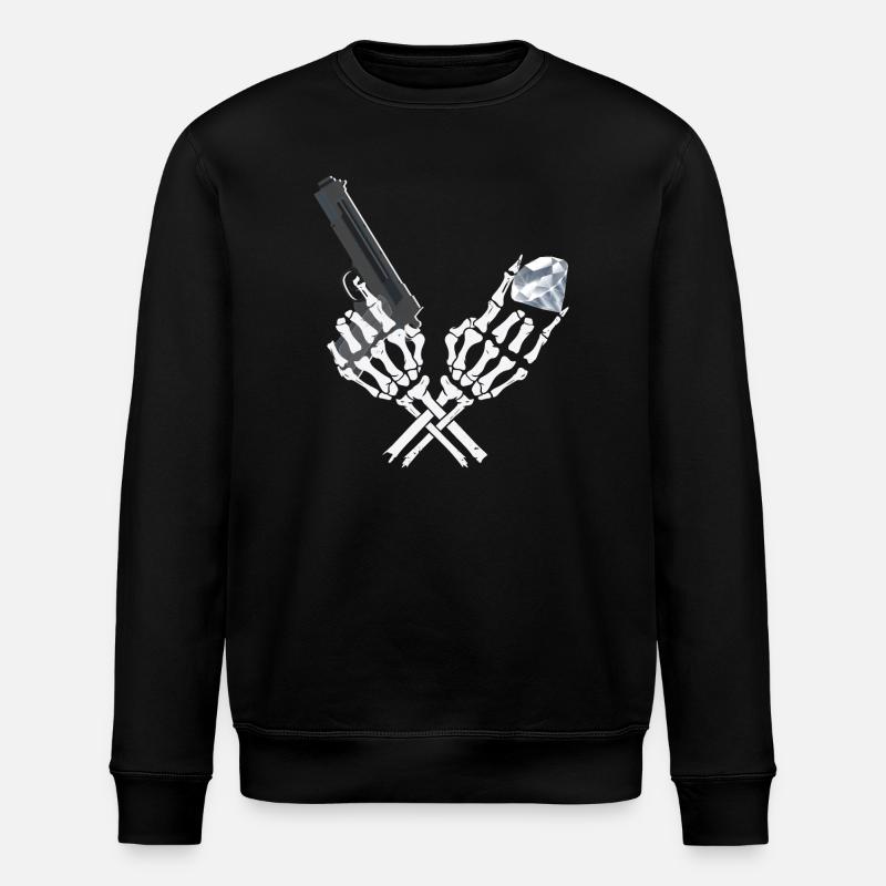 Squelette de gangster - Sweat bio ROLLER Stanley/Stella Unisexe - noir