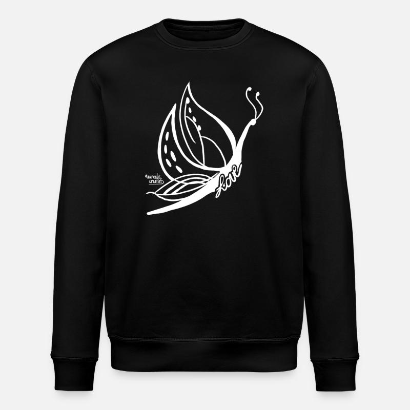 Butterfly Love - Tiere - Stanley/Stella Unisex Bio-Sweatshirt ROLLER - Schwarz