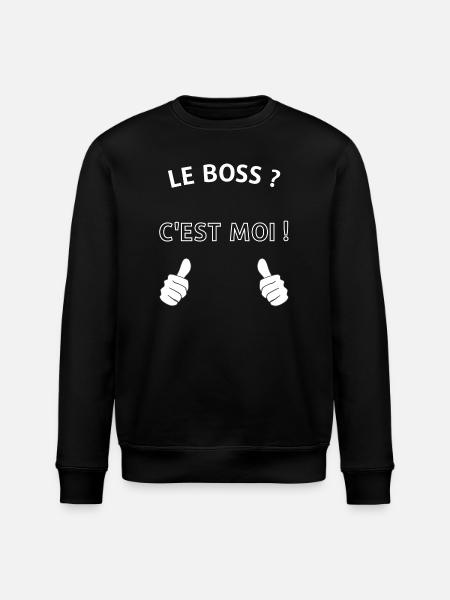Le chef c'est moi - Sweat bio ROLLER Stanley/Stella Unisexe - noir