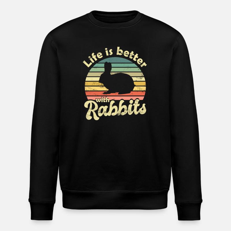 Rabbit Rabbit - Stanley/Stella ROLLER Unisex Organic Sweatshirt - black