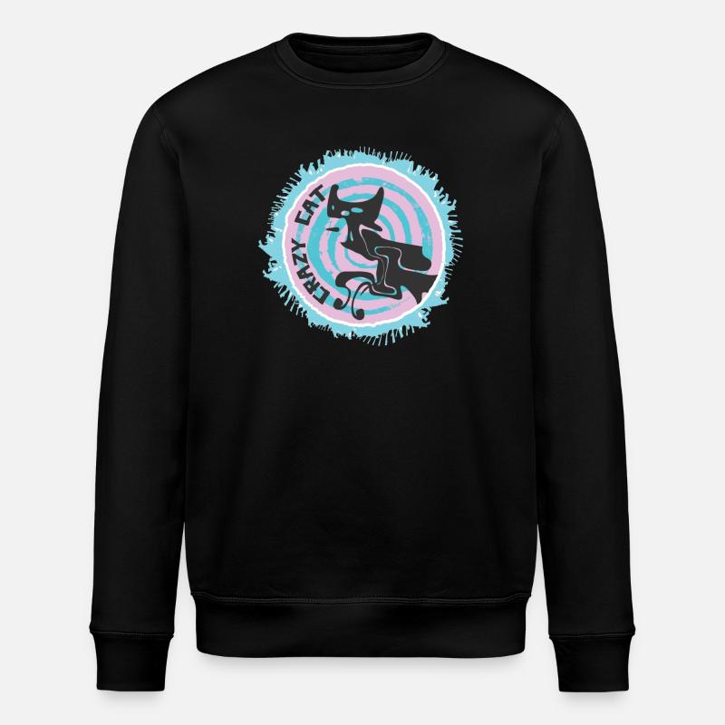 Ausgefallenes Katzendesign - Stanley/Stella Unisex Bio-Sweatshirt ROLLER - Schwarz