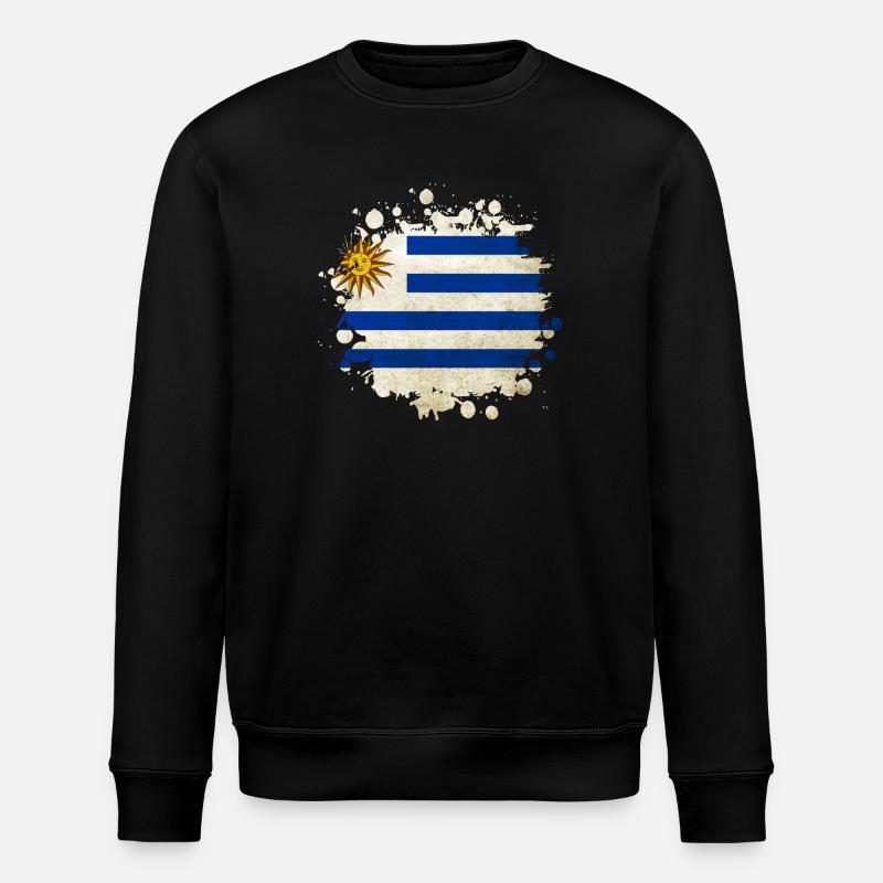 Uruguay Klecks Flag Design - Sweat bio ROLLER Stanley/Stella Unisexe - noir