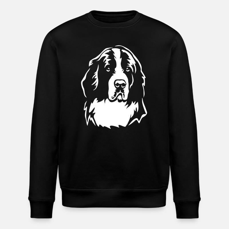Landseer Kopf "Black Edition" - Stanley/Stella Unisex Bio-Sweatshirt ROLLER - Schwarz
