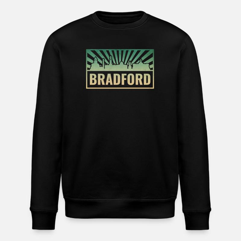 Bradford Skyline Silhouette - Stanley/Stella Unisex Bio-Sweatshirt ROLLER - Schwarz