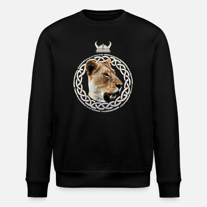 Wikinger Löwin - Stanley/Stella Unisex Bio-Sweatshirt ROLLER - Schwarz