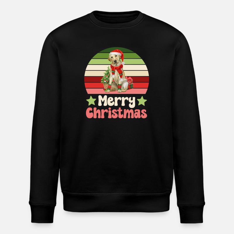 Labrador Weihnachten - Stanley/Stella Unisex Bio-Sweatshirt ROLLER - Schwarz