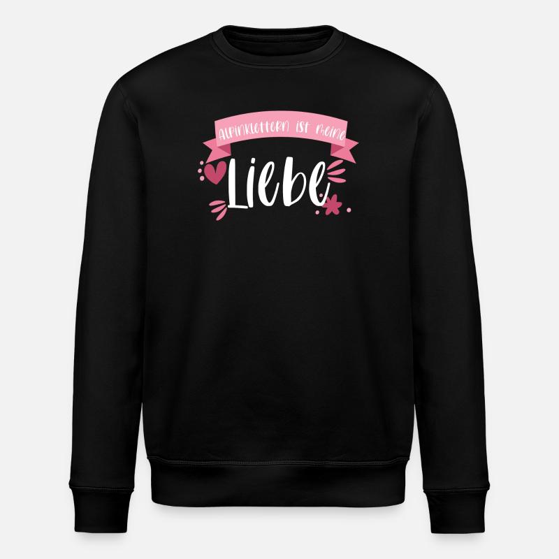 Klettern Alpinklettern Liebe Berge Geschenk - Stanley/Stella Unisex Bio-Sweatshirt ROLLER - Schwarz