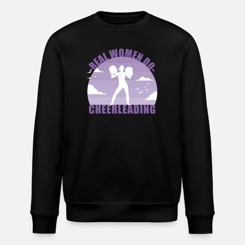 Cheerleading Cheerleader Mädchen Pompons Geschenk - Stanley/Stella Unisex Bio-Sweatshirt ROLLER - Schwarz