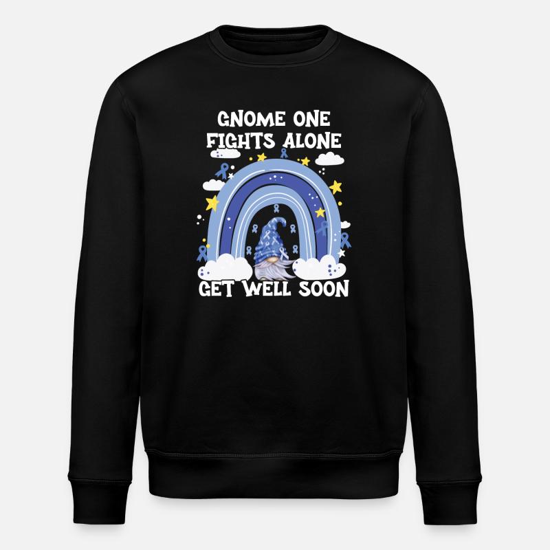 Gnome One Fights Alone Darmkrebs - Stanley/Stella Unisex Bio-Sweatshirt ROLLER - Schwarz
