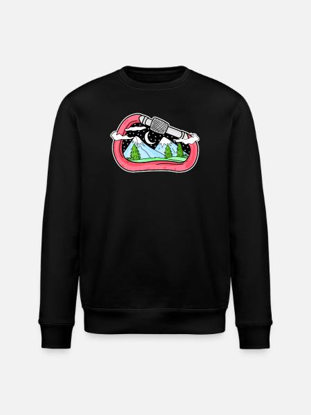 Mountain Mountains Mountain Peaks - Stanley/Stella ROLLER Unisex Organic Sweatshirt - black