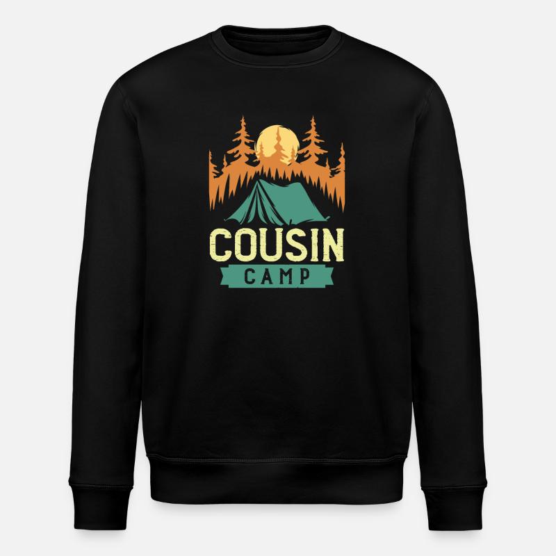 Cousin camp - Stanley/Stella Unisex Bio-Sweatshirt ROLLER - Schwarz