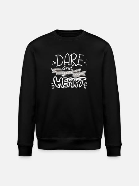 Motivational hand lettering message - Stanley/Stella ROLLER Unisex Organic Sweatshirt - black