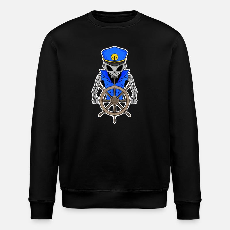 Capitaine squelette - Sweat bio ROLLER Stanley/Stella Unisexe - noir