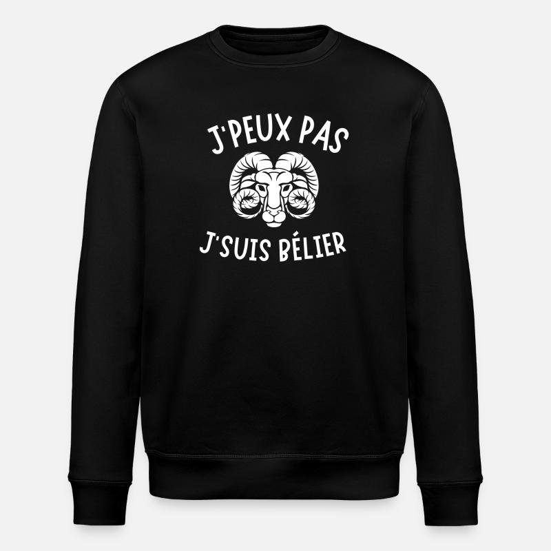 bélier, astrologie, signe du zodiaque - Sweat bio ROLLER Stanley/Stella Unisexe - noir