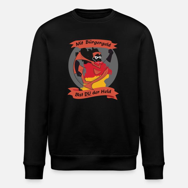 Held des Bürgergeld´s - Stanley/Stella Unisex Bio-Sweatshirt ROLLER - Schwarz