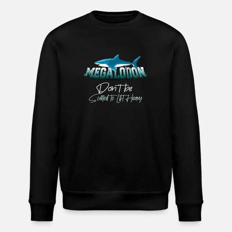 Megalodon Hunter - Megalodon Hai - Stanley/Stella Unisex Bio-Sweatshirt ROLLER - Schwarz