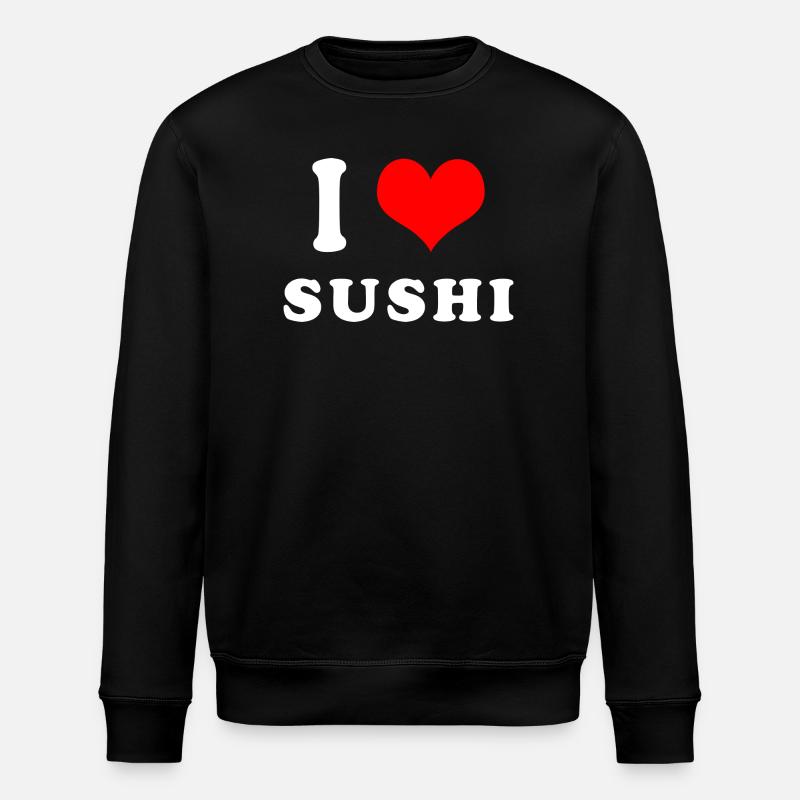 Ich liebe Sushi - Stanley/Stella Unisex Bio-Sweatshirt ROLLER - Schwarz