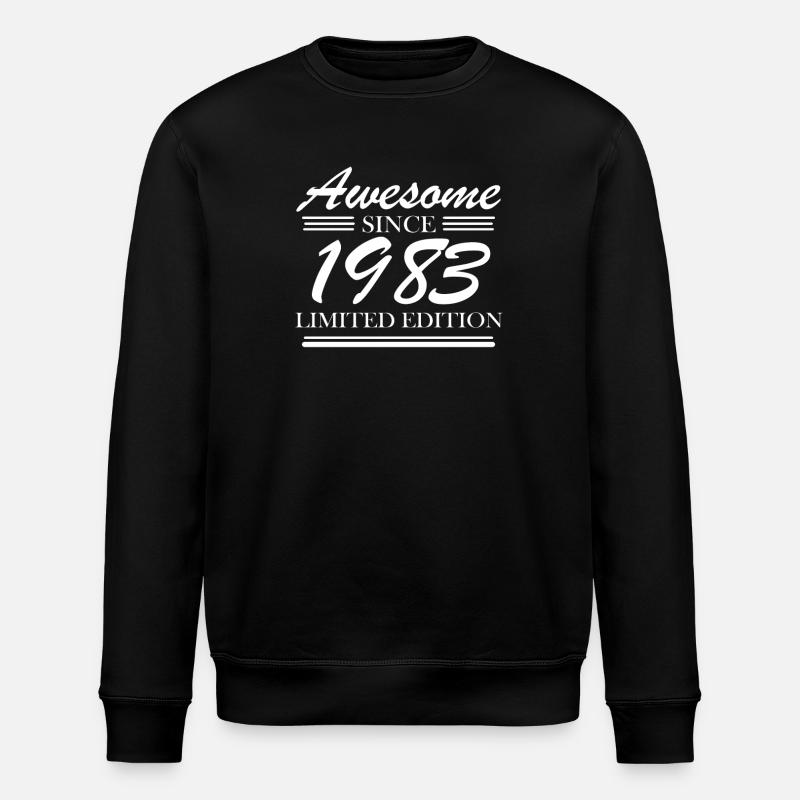 1983 - Born 1983 - Stanley/Stella ROLLER Unisex Organic Sweatshirt - black