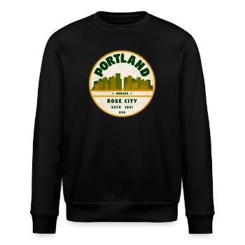 Insigne vintage de Portland Rose City - Sweat bio ROLLER Stanley/Stella Unisexe - noir - Devant - Nik (191cm)