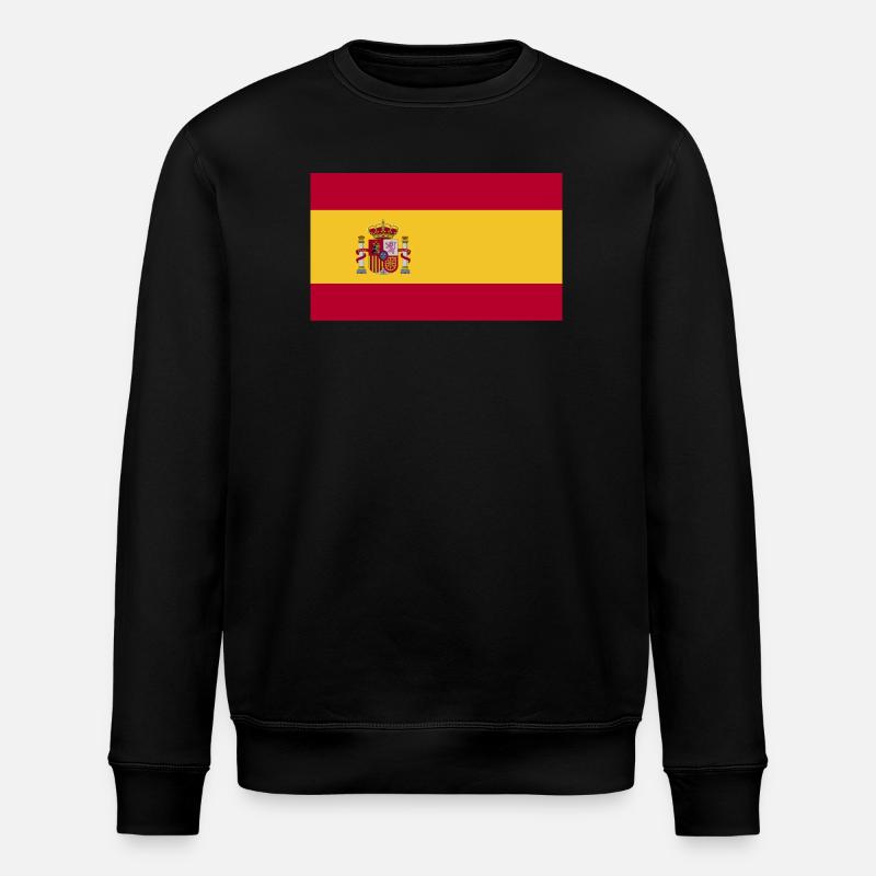 Spanien Flagge - Stanley/Stella Unisex Bio-Sweatshirt ROLLER - Schwarz