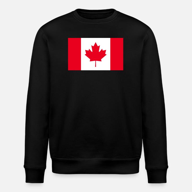 Canada Flag - Stanley/Stella ROLLER Unisex Organic Sweatshirt - black