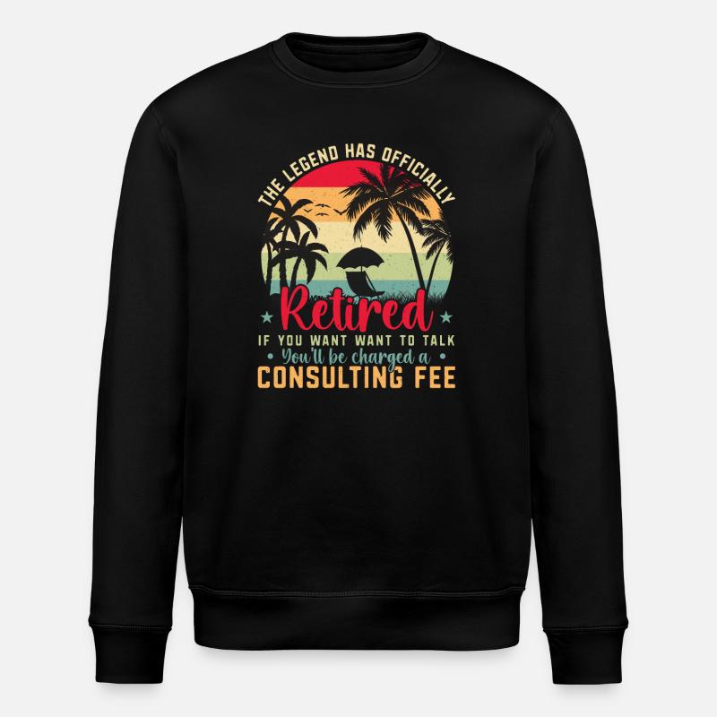 The legend is officially retired - Stanley/Stella ROLLER Unisex Organic Sweatshirt - black