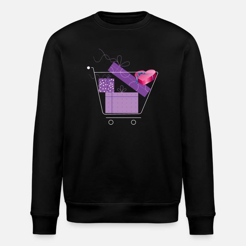 Panier avec cadeaux - Sweat bio ROLLER Stanley/Stella Unisexe - noir