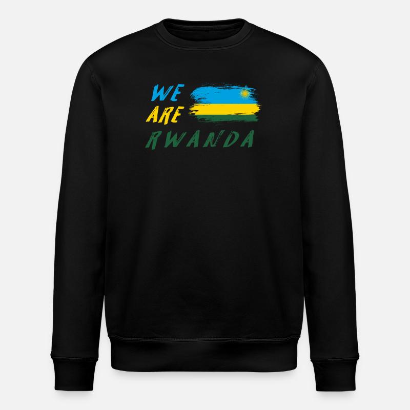 We are Rwanda - Stanley/Stella ROLLER Unisex Organic Sweatshirt - black