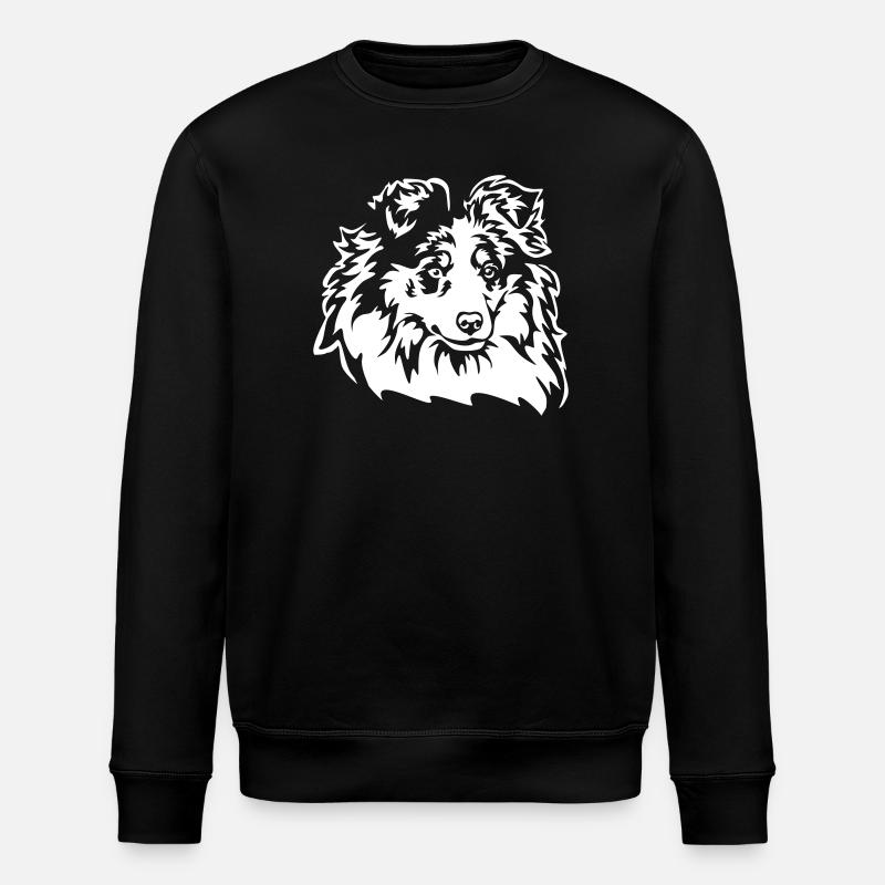 Sheltie Head « Black Edition » - Sweat bio ROLLER Stanley/Stella Unisexe - noir