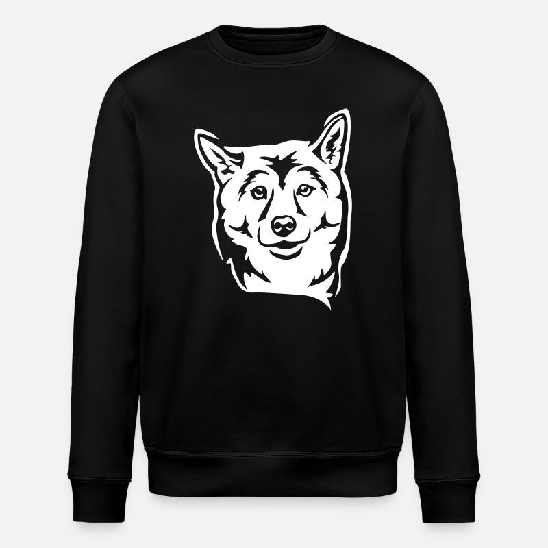 Shiba Head "Black Edition" - Stanley/Stella ROLLER Unisex Organic Sweatshirt - black
