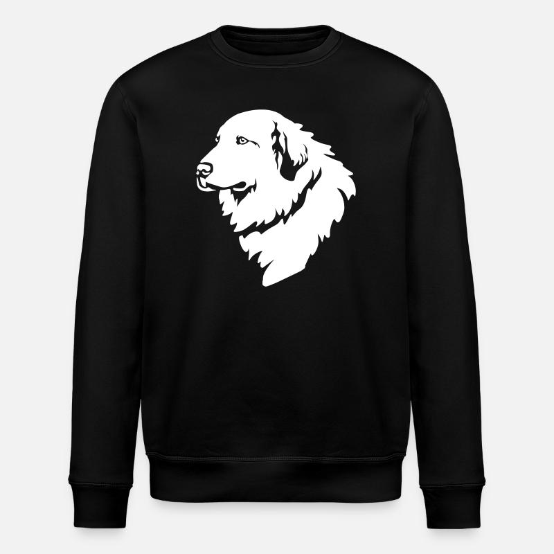 Pyrenäenberghund Kopf "Black Edition" - Stanley/Stella Unisex Bio-Sweatshirt ROLLER - Schwarz