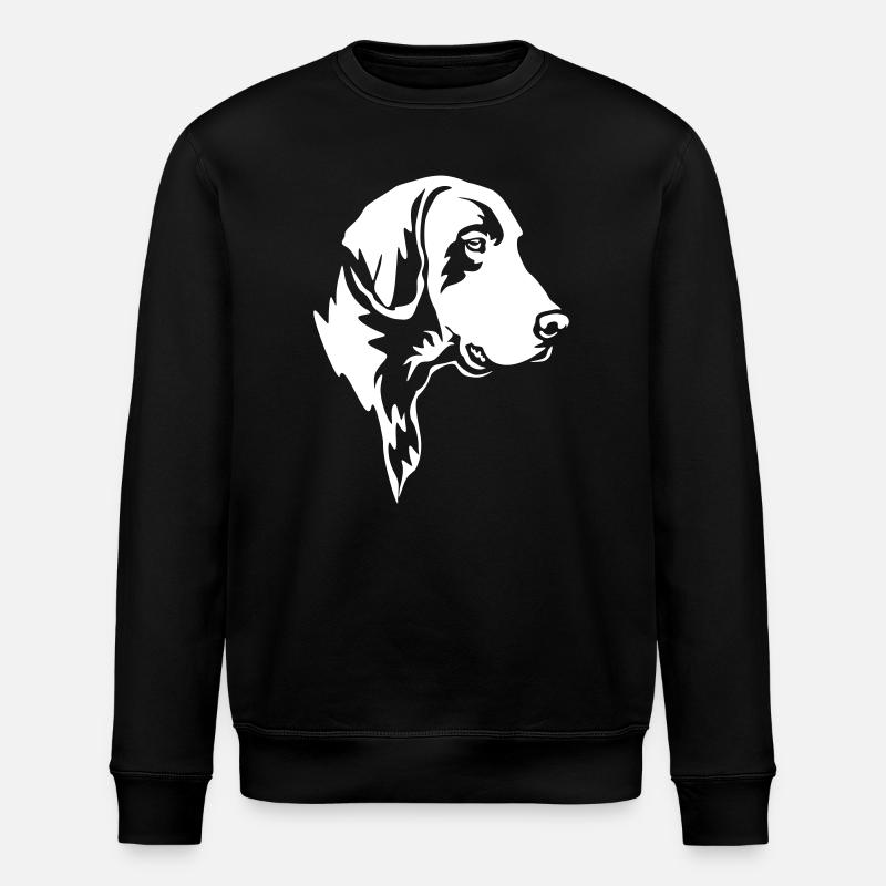 Deutsch Kurzhaar Kopf "Black Edition" - Stanley/Stella Unisex Bio-Sweatshirt ROLLER - Schwarz