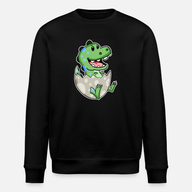 Motif Dino d’œuf de dinosaure - Sweat bio ROLLER Stanley/Stella Unisexe - noir