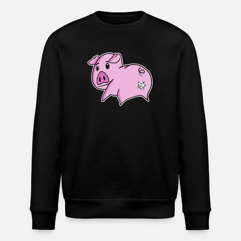 Pig Ass - Pig Butt - Sweat bio ROLLER Stanley/Stella Unisexe - noir