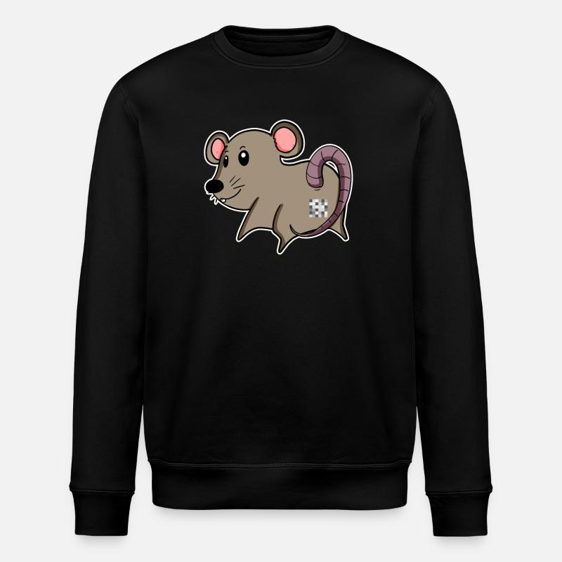 Maus Arsch - Maus Hintern - Stanley/Stella Unisex Bio-Sweatshirt ROLLER - Schwarz