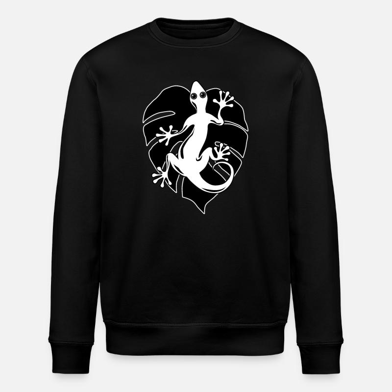 Salamander and leaf - Stanley/Stella ROLLER Unisex Organic Sweatshirt - black