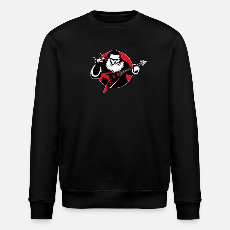 Heavy Metal Weihnachtsmann - Stanley/Stella Unisex Bio-Sweatshirt ROLLER - Schwarz