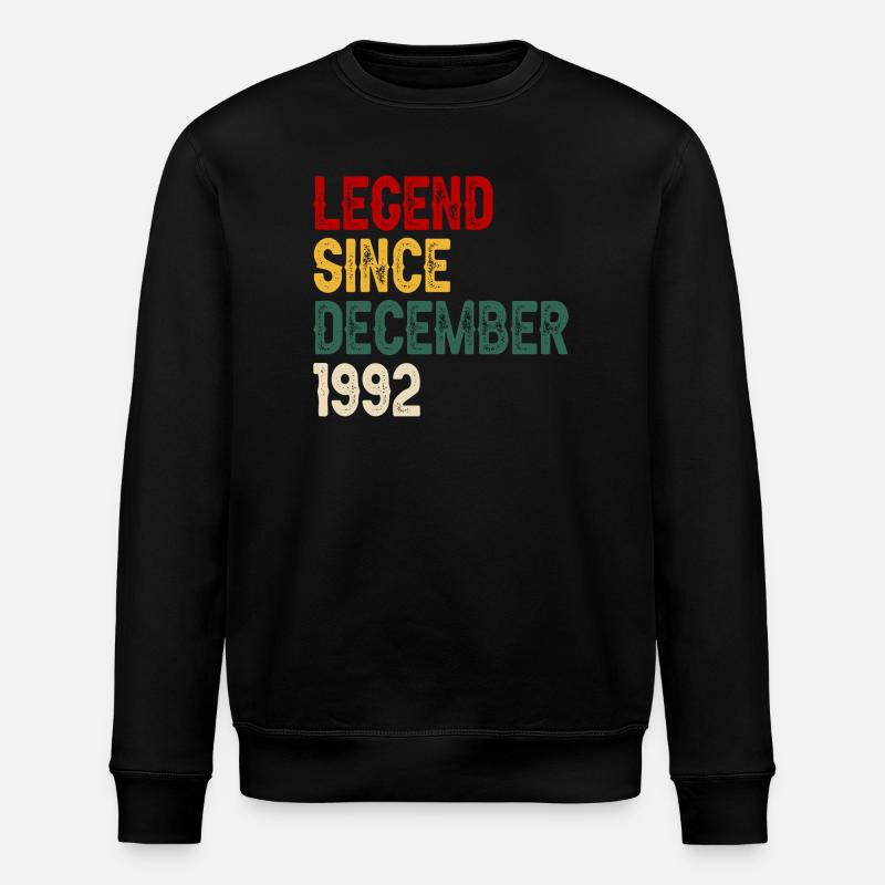 Legend Since December 1992 - Stanley/Stella ROLLER Unisex Organic Sweatshirt - black