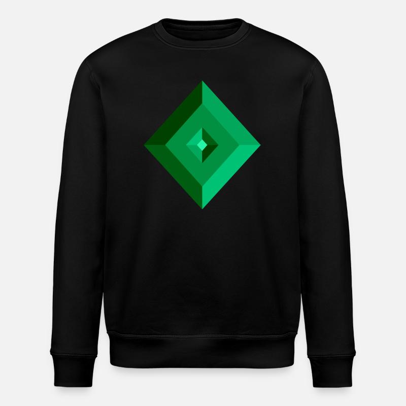 Geometric shape 3D - Stanley/Stella ROLLER Unisex Organic Sweatshirt - black