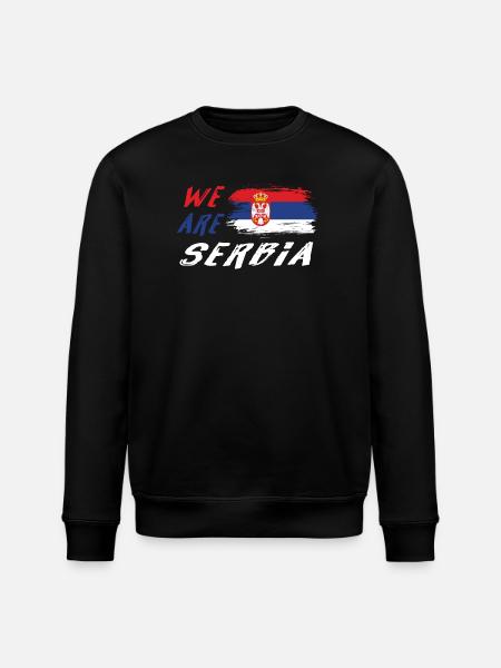 Wir sind Serbien - Stanley/Stella Unisex Bio-Sweatshirt ROLLER - Schwarz